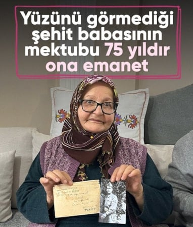Hatay'da şehit babasının mektupları ona emanet