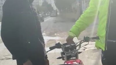 Hatay'da abartı egzozlu motosikletliye ceza