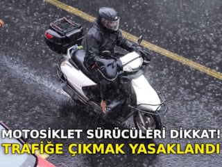 Motosiklet ve kuryelere yasak: Trafiğe çıkamayacak