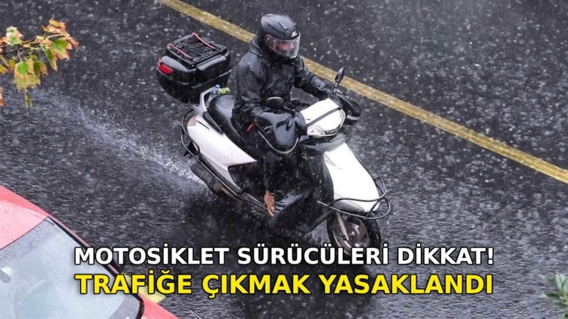 Motosiklet ve kuryelere yasak: Trafiğe çıkamayacak
