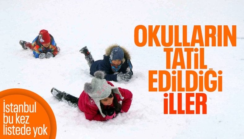 Birçok il ve ilçelerde okullar tatil edildi