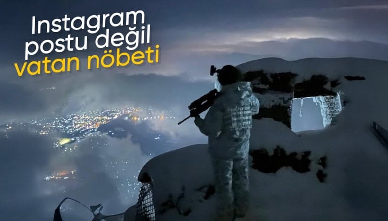 Mehmetçik, zorlu kış koşullarında da görevde