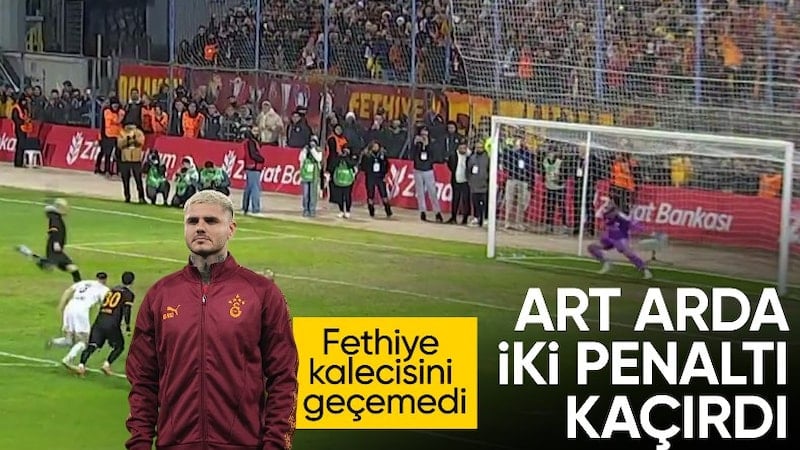 Galatasaray'da Mauro Icardi penaltı kaçırdı