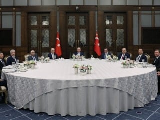 Cumhurbaşkanı Erdoğan, devletin zirvesiyle yemekte buluştu