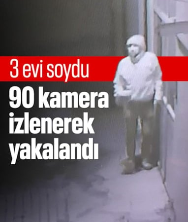 Aksaray'da üç evi soydu: 13 kilometrelik alanda 90 kamera incelenerek yakalandı
