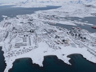 Grönland adası, havadan görüntülendi