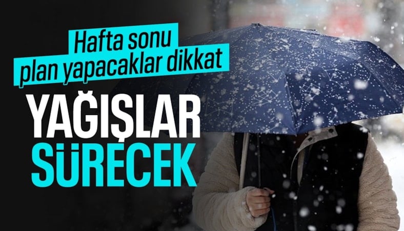 Soğuk ve yağışlı hava hafta sonu da etkisini sürdürecek