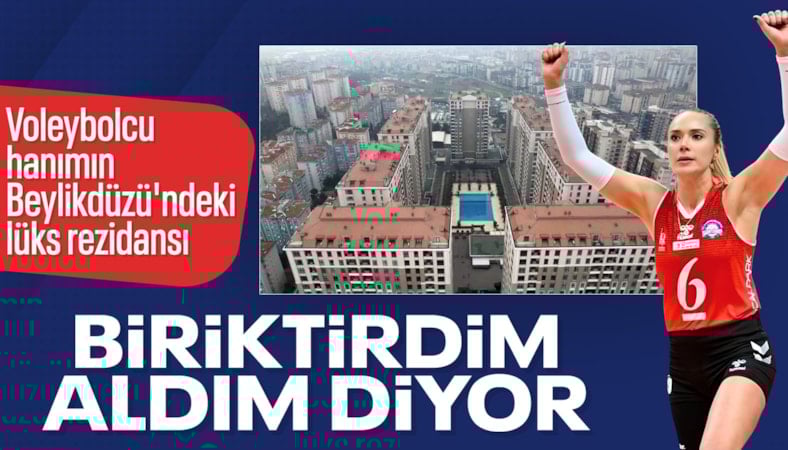 Voleybolcu Derya Çayırgan’ın lüks rezidansı görüntülendi