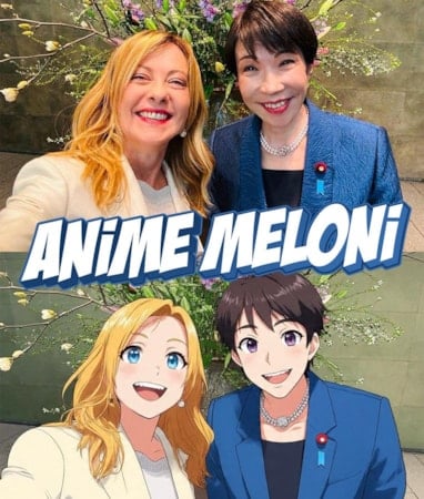 Giorgia Meloni ile Sanae Takaiçi anime filtreli selfie çekildi