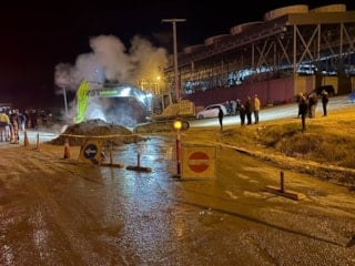 Aydın'da jeotermal boru hattında sızıntı yaşandı