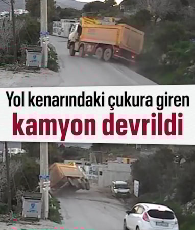 Muğla'da hafriyat kamyonu devrildi: 1 yaralı