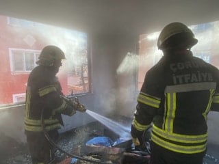 Çorum’da metruk binada korkutan yangın