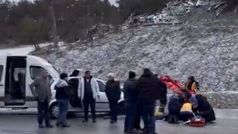 Bolu'da buzlanma kaza getirdi