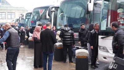 İstanbul'da 15 Temmuz Otogarı'nda yarıyıl tatili telaşı başladı