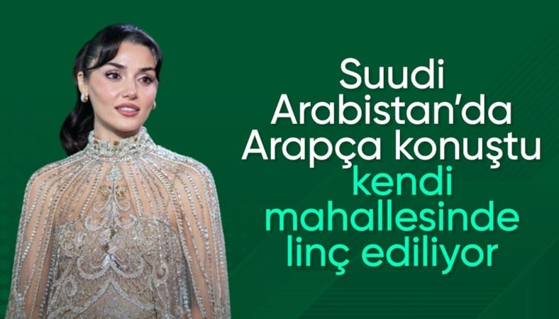 Hande Erçel Suudi Arabistan'da düzenlenen Joy Awards Ödül Töreni'nde Arapça konuştu