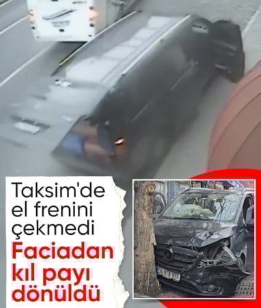 İstanbul'da el frenini çekmeyi unuttu: Faciadan kıl payı dönüldü