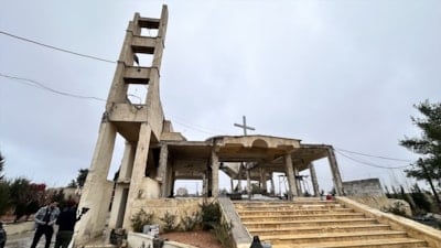 Suriye'de SDG'nin drone atölyesine çevirdiği kilise görüntülendi