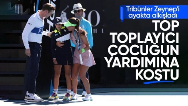 Zeynep Sönmez, fenalaşan top toplayıcı çocuğa destek oldu