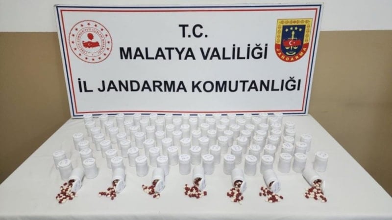 Malatya’da 5 bin 561 sentetik hap ele geçirildi
