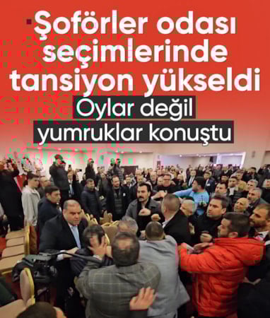 Edirne Şoförler Odası seçimlerinde gerginlik çıktı: Yumruklar konuştu