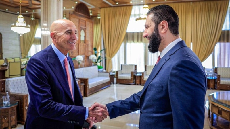 Ahmed Şara, Tom Barrack ile görüştü