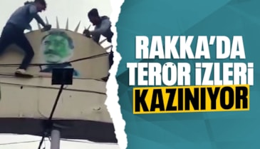 Suriye'nin Tabka kentinde teröristlerin izleri siliniyor