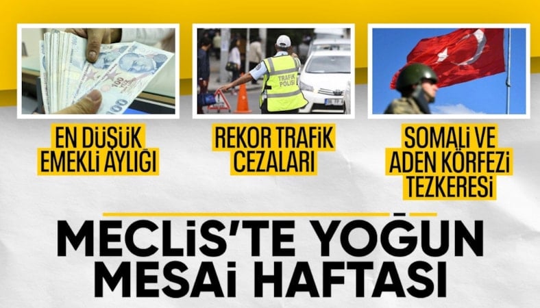 TBMM yoğun mesaisini hafta boyunca sürdürecek