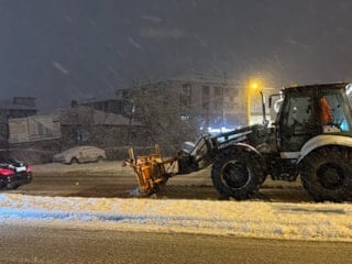 Düzce'de kar kalınlığı 10 santimetreyi aştı