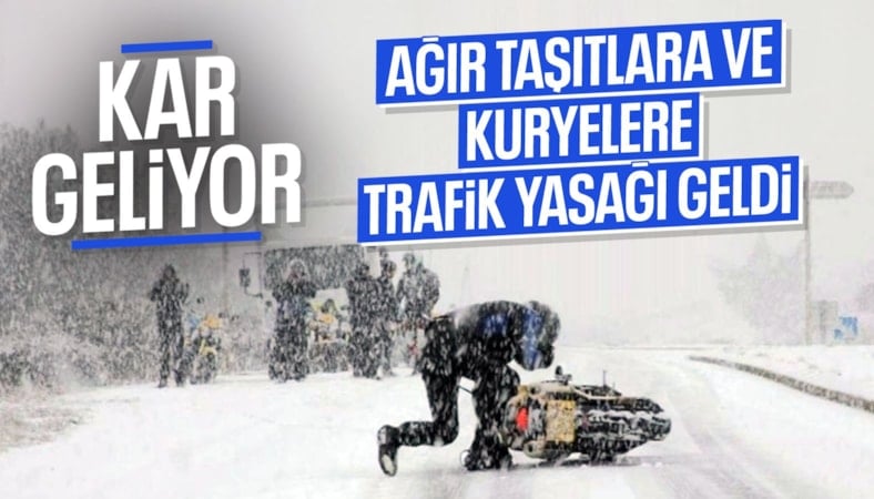 İstanbul'da motokurye ve ağır taşıtların trafiğe çıkışına yasak