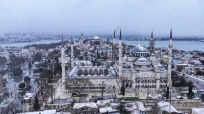 İstanbul'da seyirlik manzara havadan görüntülendi