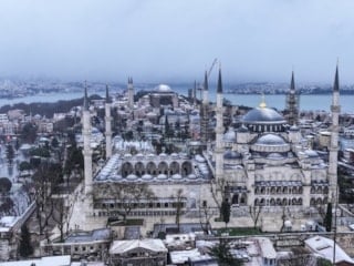 İstanbul'da seyirlik manzara havadan görüntülendi