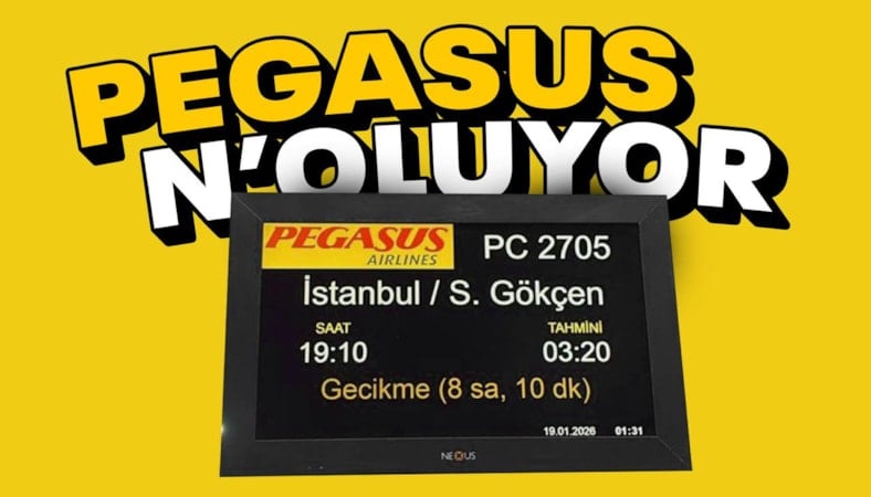 Pegasus'a yoğun tepki: KKTC seferi 9 saat gecikmeyle havalandı