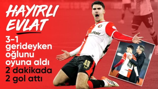 Robin van Persie'nin oğlu maça damga vurdu: Girer girmez 2 gol birden attı...