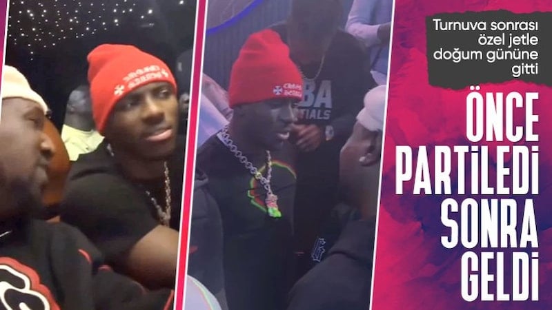 İstanbul'a gelmeden eğlendi: Victor Osimhen özel jetle doğum günü partisine gitti