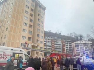 Giresun'da apartmanda korkutan yangın