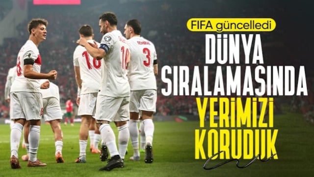 A Milli Takımımızın, FIFA sıralamasındaki yeri değişmedi
