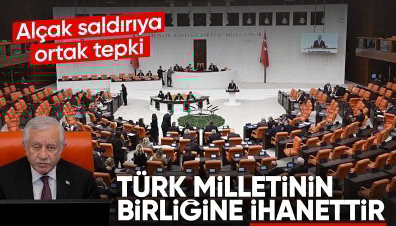 TBMM'de Türk bayrağına yönelik hain saldırıya ortak tepki