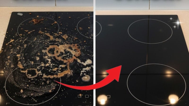 Meğer çözümü bu kadar basitmiş! Seramik ocakları ayna gibi parlatan 3 yöntem