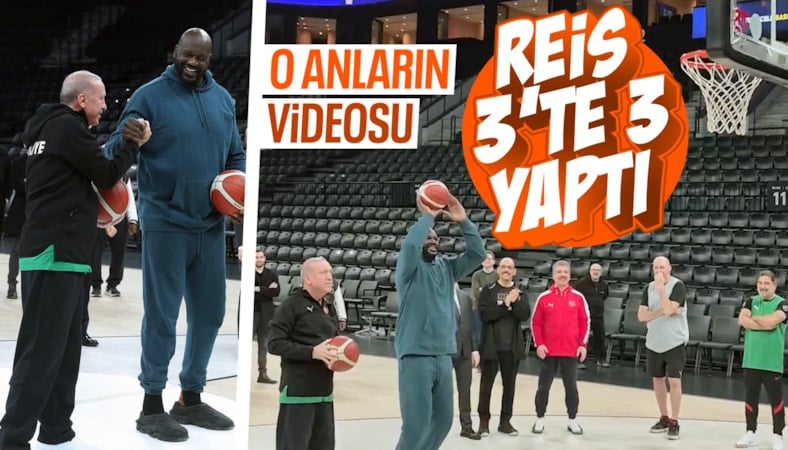 Cumhurbaşkanı Erdoğan ile Shaquille O'Neal parkede: Kazanan Erdoğan