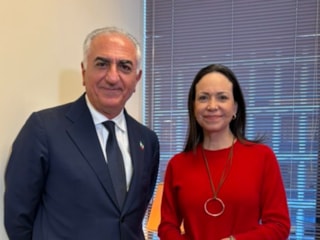 Venezuela muhalefet lideri Machado, Rıza Pehlevi ile görüştü