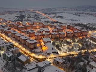 Bingöl beyaza büründü: Kent merkezi dronela havadan görüntülendi