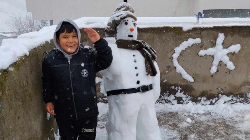 Diyarbakır’ın en güzel kardan adamları yarıştı