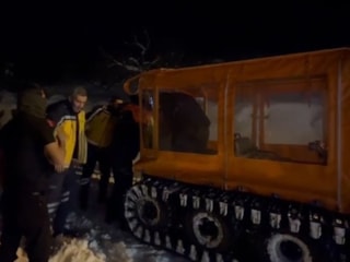 Gaziantep'te hasta kadının imdadına paletli araçla AFAD yetişti