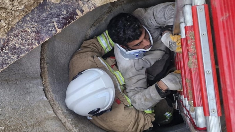 Hatay'da kuyuya düşen vatandaş yaralandı
