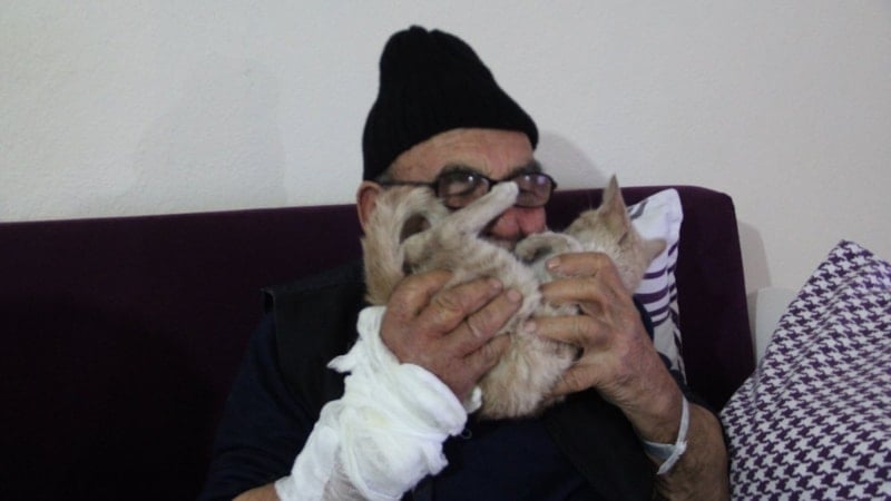 Yanan evinin önünde kedisine sarıldığı kareyle hafızalara kazınmıştı: Ali Meşe hayatını kaybetti