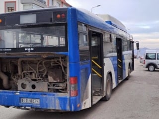 Ankara'da EGO otobüsü yolda kaldı