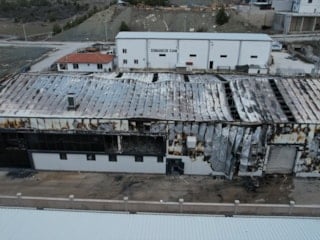 Çorum’da lavaş fabrikasında yangın