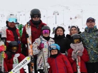 Şehit çocukları, Erciyes’te kayak yaptı