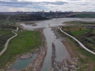 İstanbul’da kuraklık alarmı: Sazlıdere Barajı’nda su çekildi