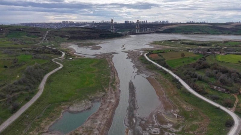 İstanbul’da kuraklık alarmı: Sazlıdere Barajı’nda su çekildi